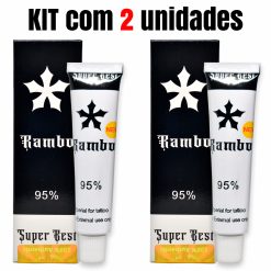Kit 2 Pomadas Rambo 95% Original – Conforto Máximo para Quem Vive a Arte na Pele! - 02